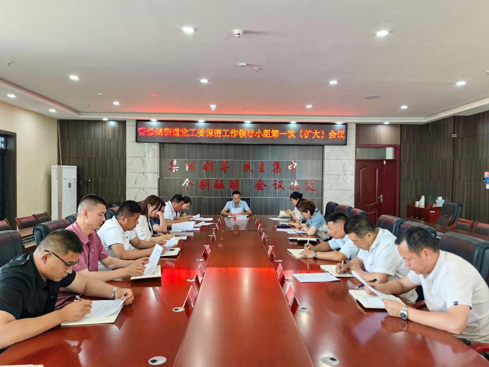 落实保密责任 提升保密意识——青松路街道党工委召开保密工作领导小组（扩大）会议